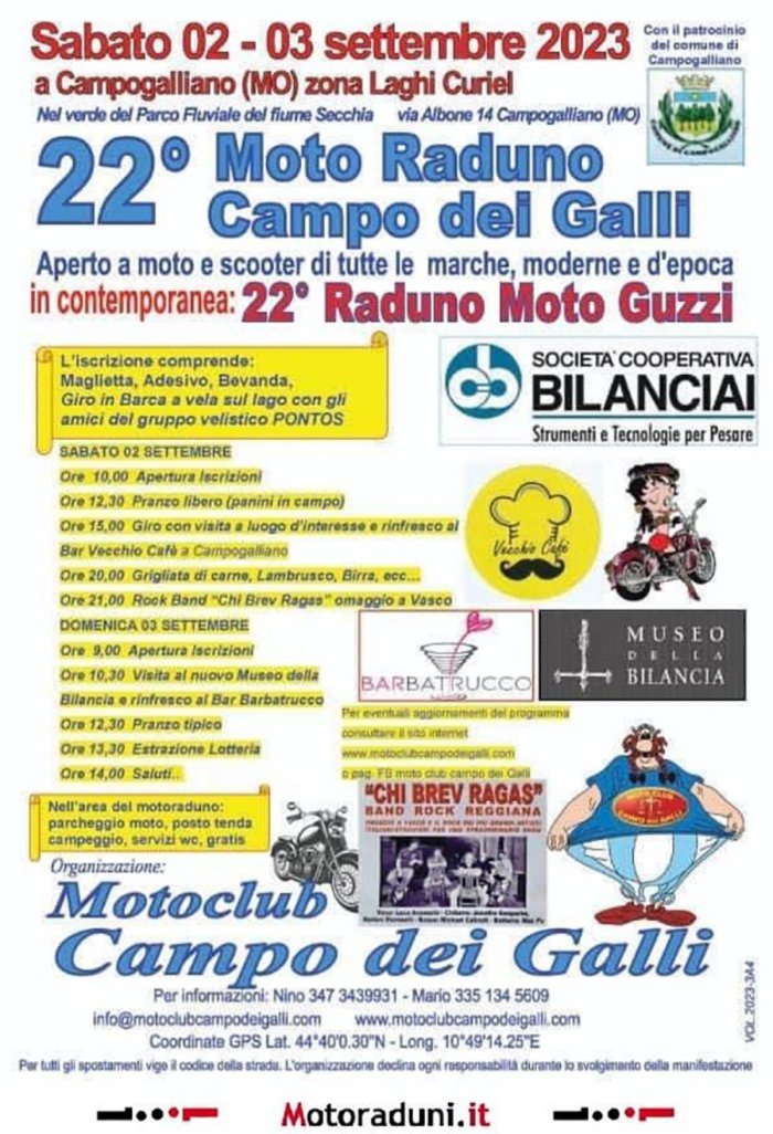 22^ MOTO RADUNO CAMPO DEI GALLI