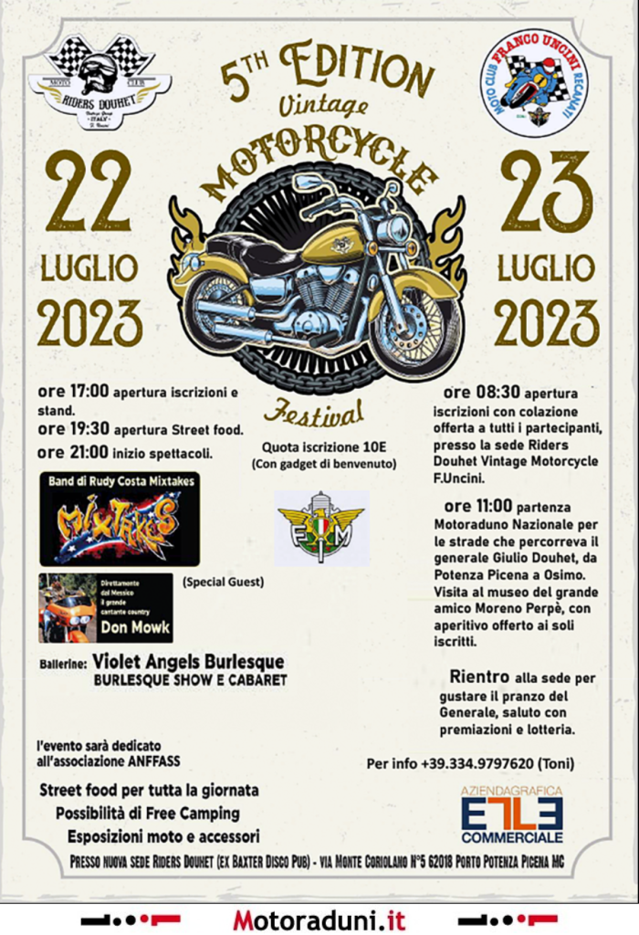 VINTAGE MOTORCYCLE FESTIVAL 5TH EDITIO