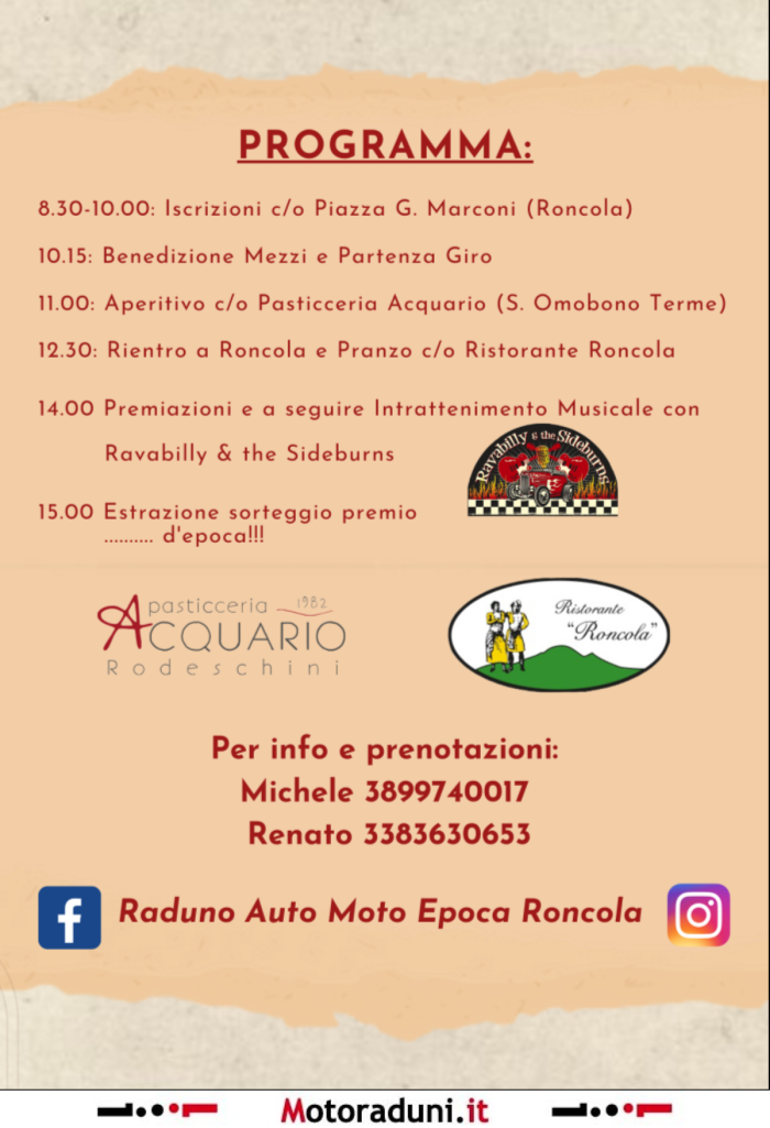 RADUNO AUTO MOTO EPOCA RONCOLA